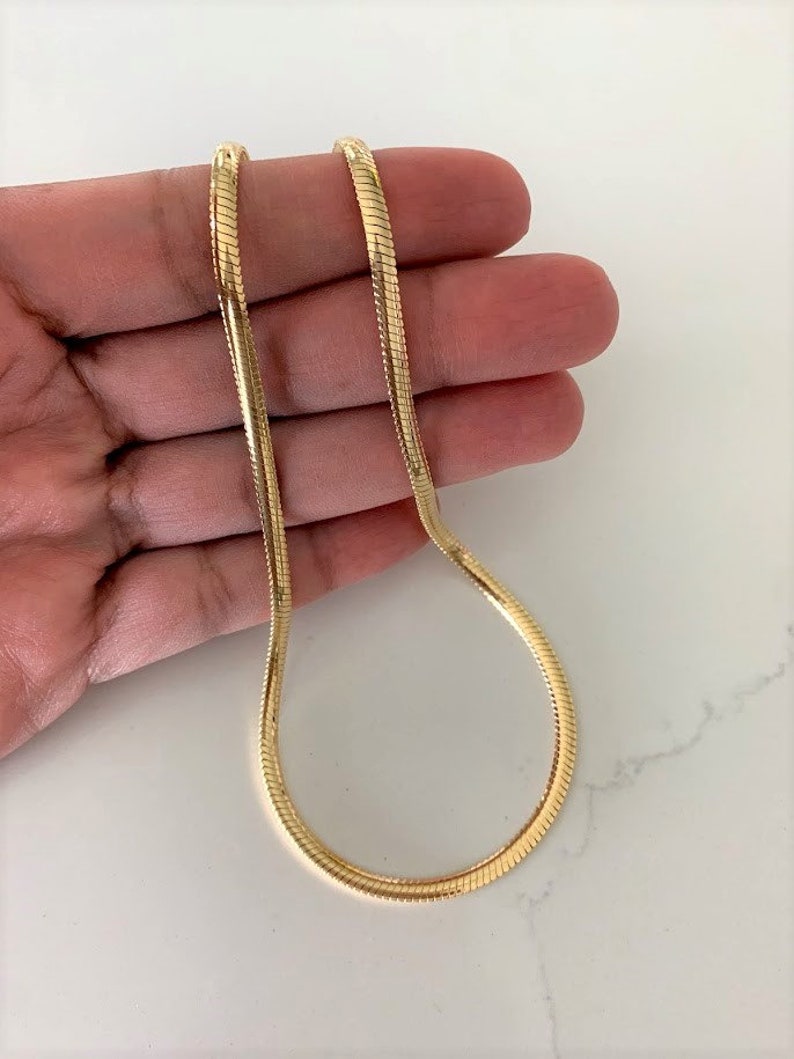 14K Gold Filled Omega Necklace Omega Chain Gold filled Etsy