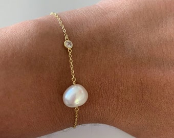 Genuine Pearl Bracelet | Sterling Silver Bracelet | Real
