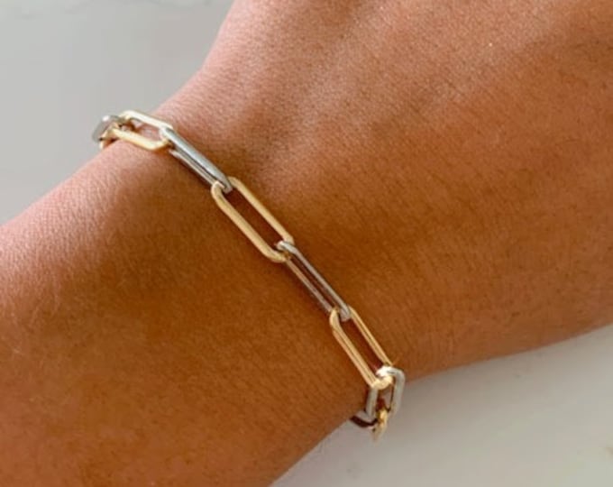 Gold and silver link bracelet Clearance