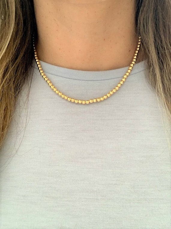New In Minimalism 18K Gold Plated Cuboid Beaded Necklace Stainless Steel  Jewelry On The Neck Jewelry And Accessories For Women - AliExpress