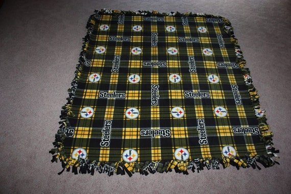 Pittsburgh Steelers Double-Thick Fleece Bedspread/Blanket/Throw - 67"x57"
