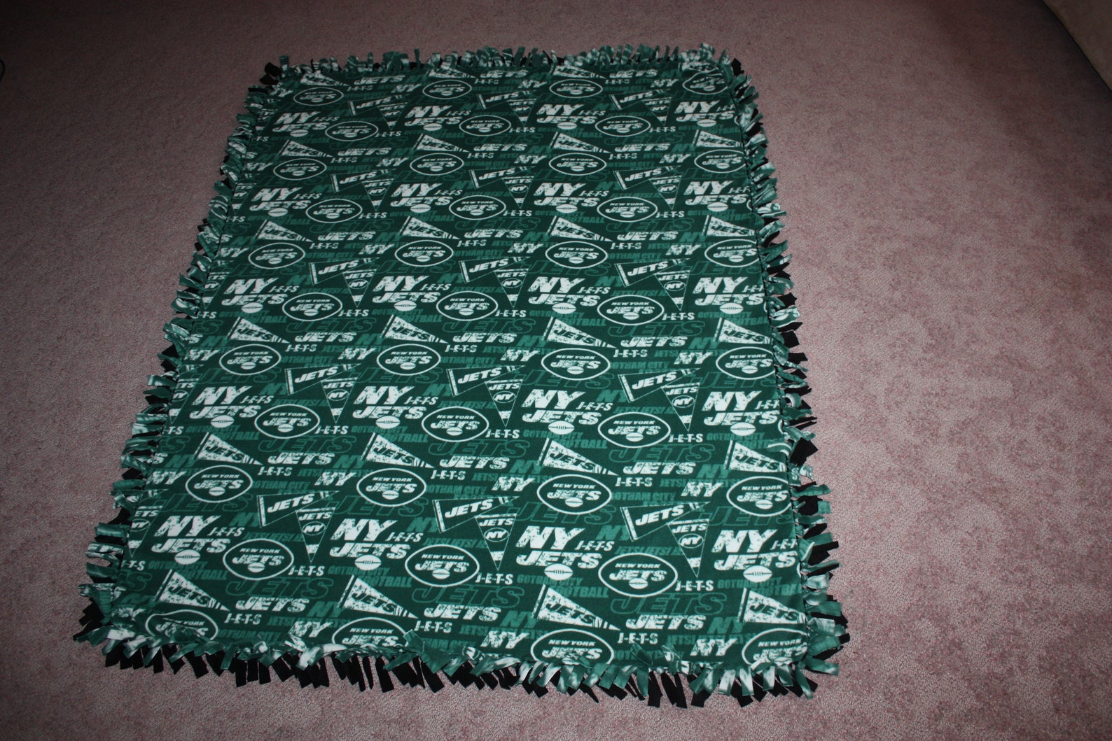 New York NY Jets Doublethick Fleece Bedspread/blanket/throw 67x57 Etsy
