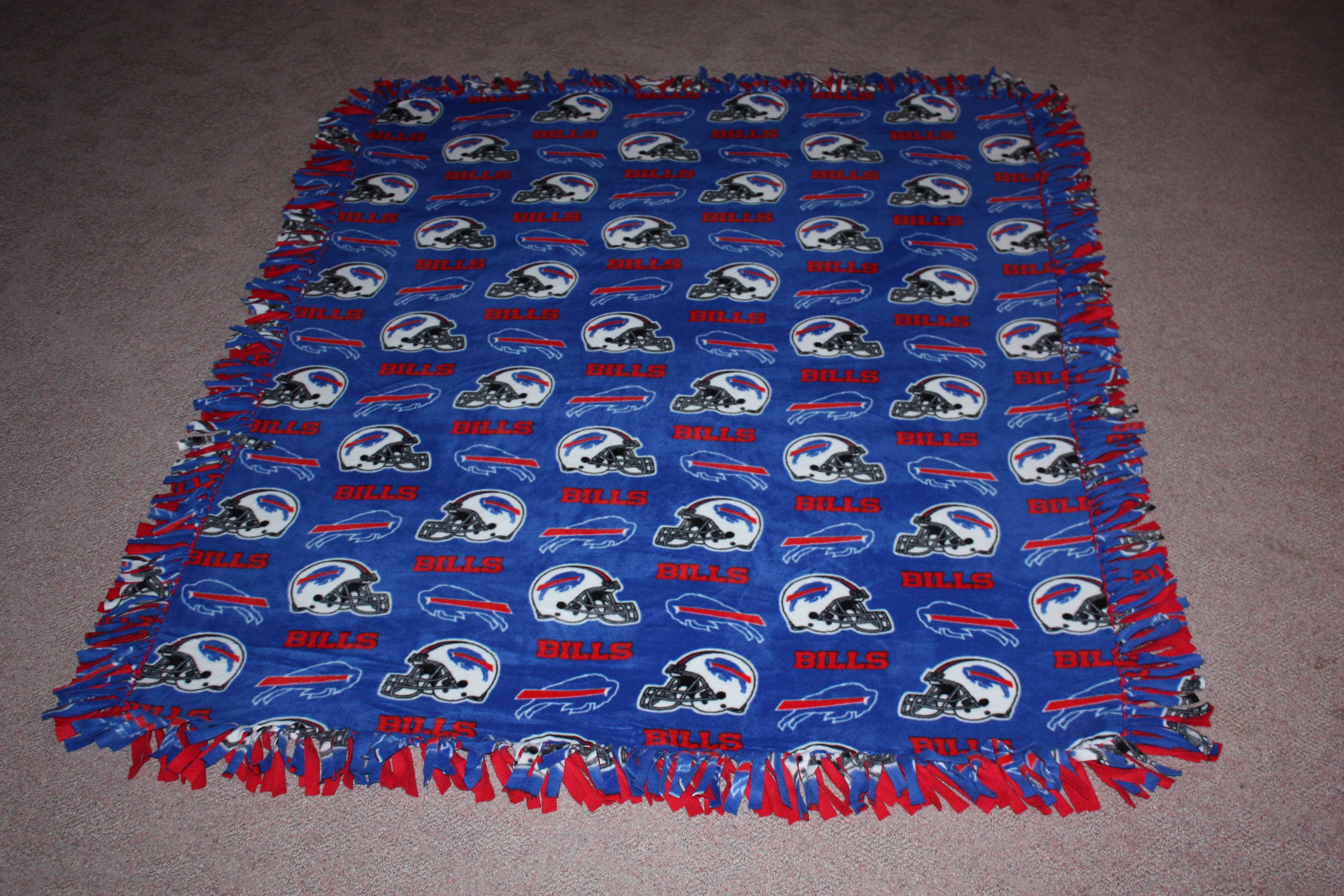 Buffalo Bills Doublethick Fleece Bedspread/blanket/throw 67x57 Etsy