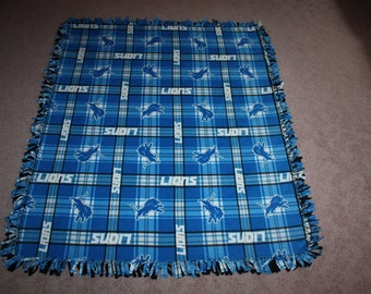 Detroit Lions Double-Thick Fleece Bedspread/Blanket/Throw - 67"x57"