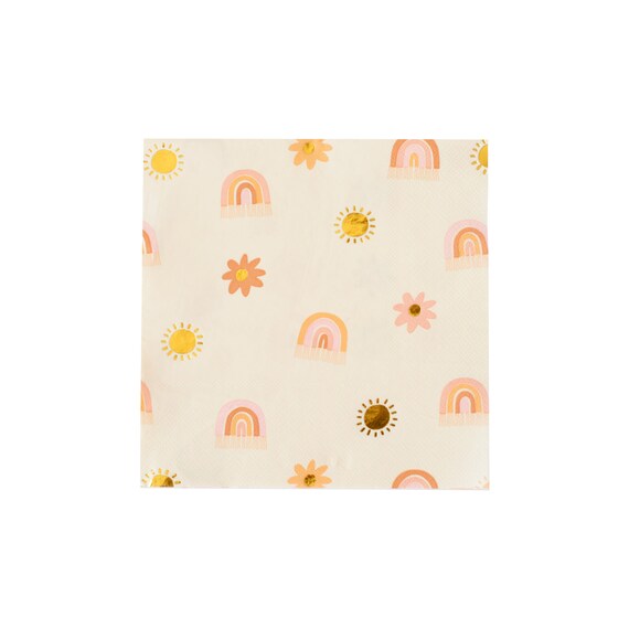 Boho Rainbow Large Napkins - Pack of 16