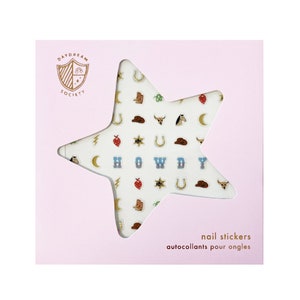 Cowboy Nail Stickers: Western Gold Foil Motifs (100 ct)