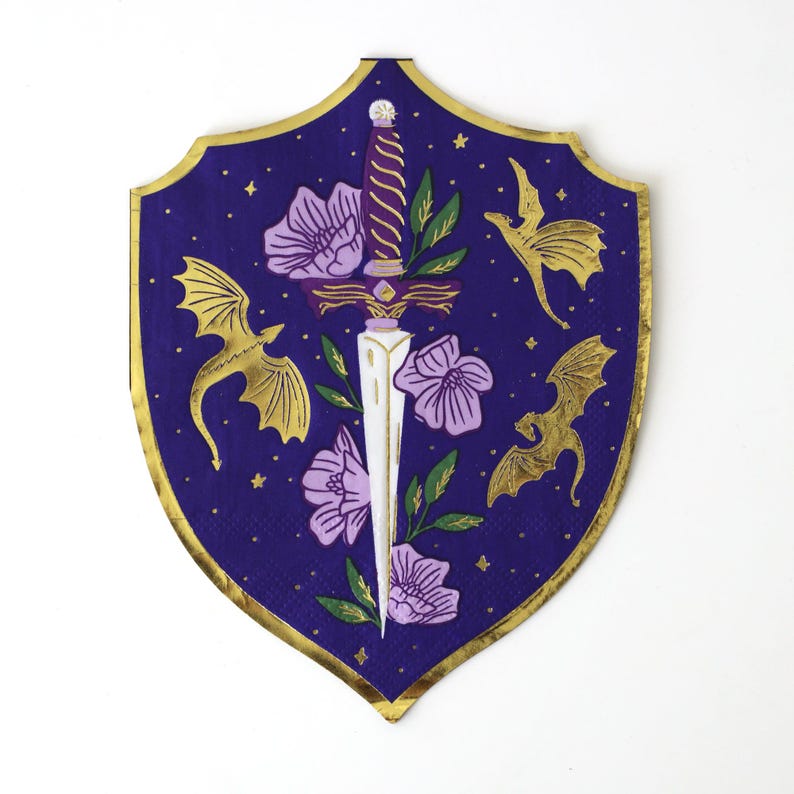 Romantasy Shield & Dagger Large Napkins, Jollity & Co