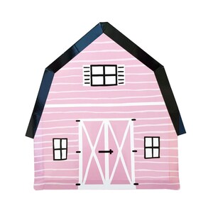 Pink Barn Large Plates - Pack of 8