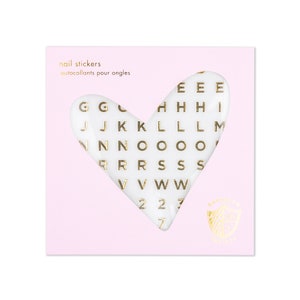Gold Say Everything Nail Stickers - Pack of 1, 100 Stickers