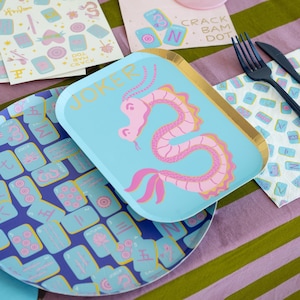 Game Night Mahjong Tile Dinner Plates, Jollity & Co