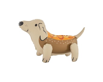 Bus eller godis Street Hot Dog Dachshund Mylarballong - 1-pack