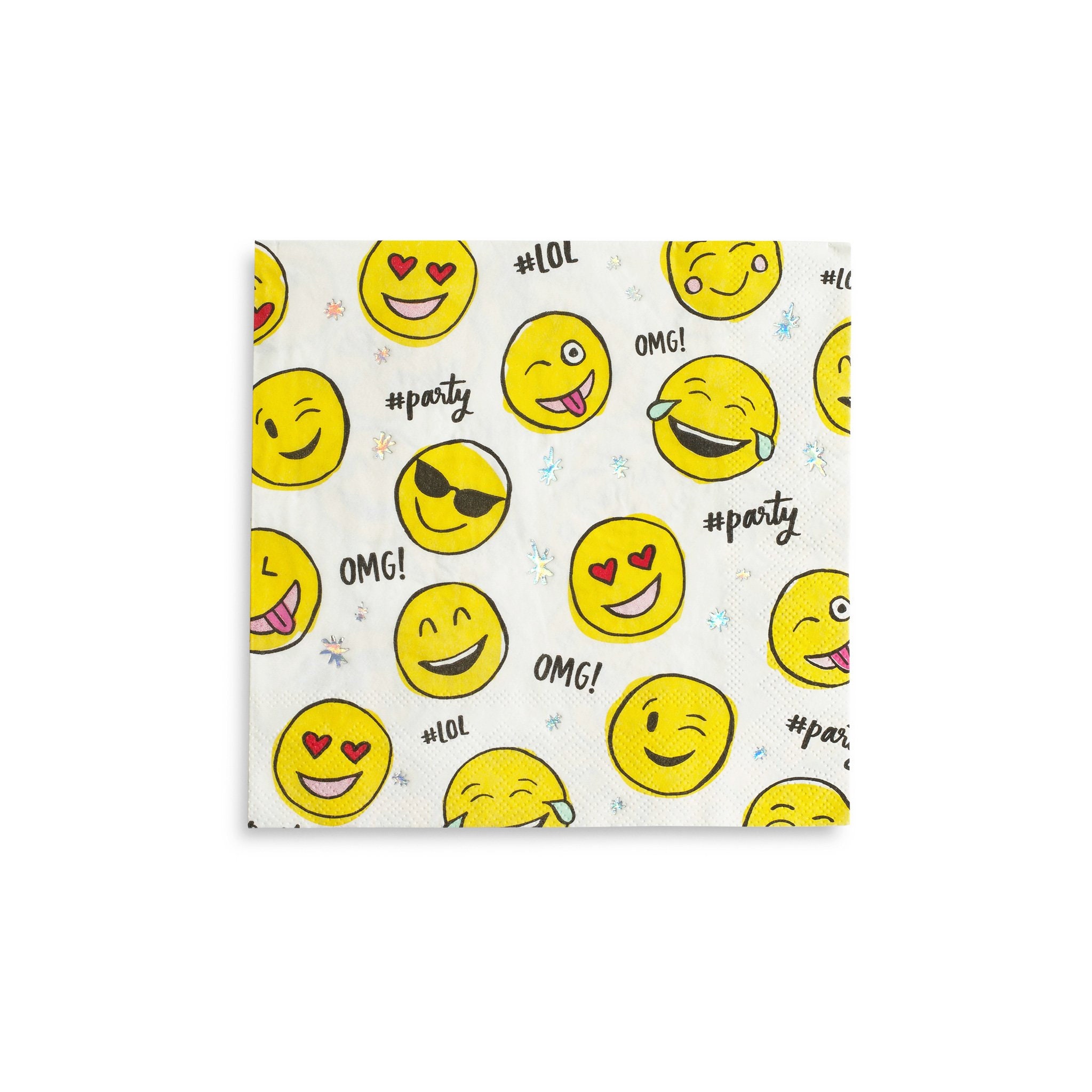 Unique Party Emoji-Graduation Servietten, 16 Stück – Lustige Poo-Emoji Motive Für Abschlusspartys