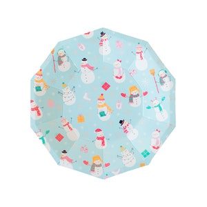 Snowman Small Plates - Pack of 8