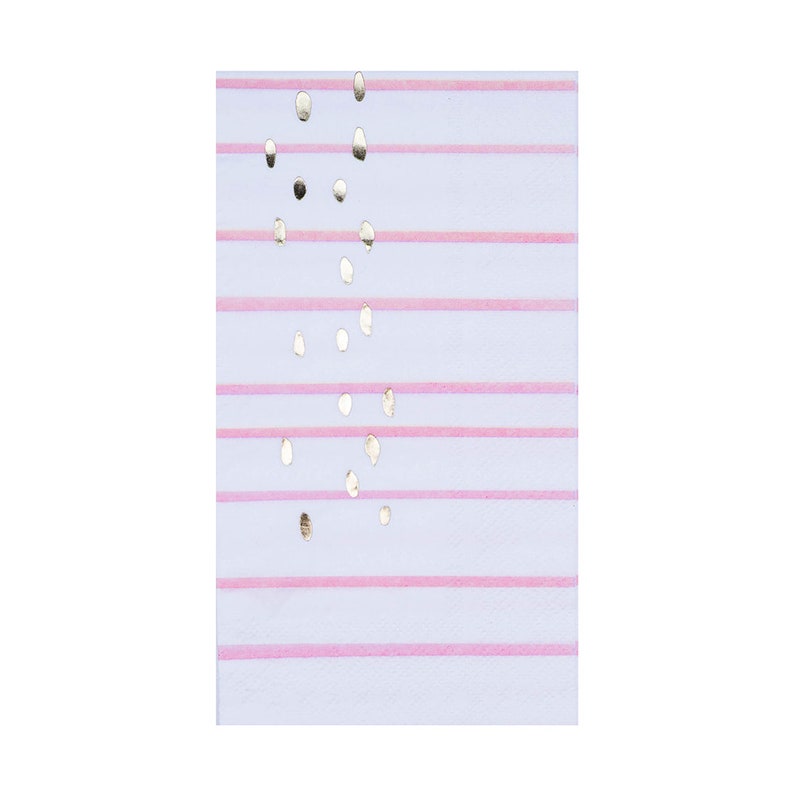 Pink Striped Guest Napkins - Thumbnail 5