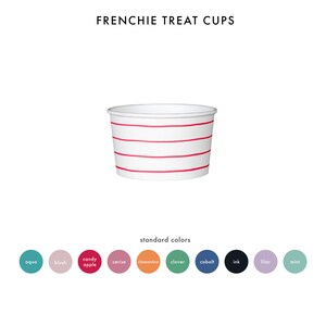 Frenchie Striped Treat Cups - Pack of 8 - 9 Color Options