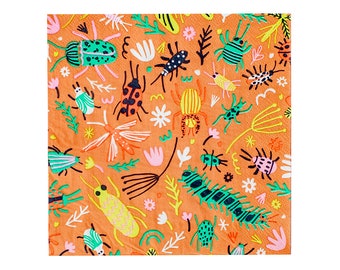 Bug Print Bunches of Bugs Large Napkins - Pack of 16