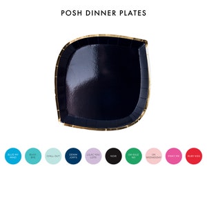 Posh Dinner Plates - Pack of 8 - 10 Color Options