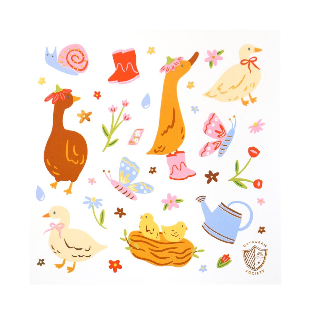 Sticker Printable Goose Silly Goose Stickers - Pack of 4 Sticker Sheets - Etsy