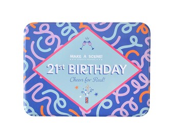 Confettipopper set, 21e verjaardag - Pak van 2