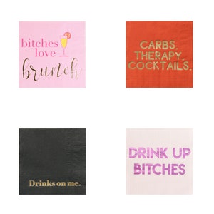 Witty Cocktail Napkins  - 32 Style Options - Pack of 20