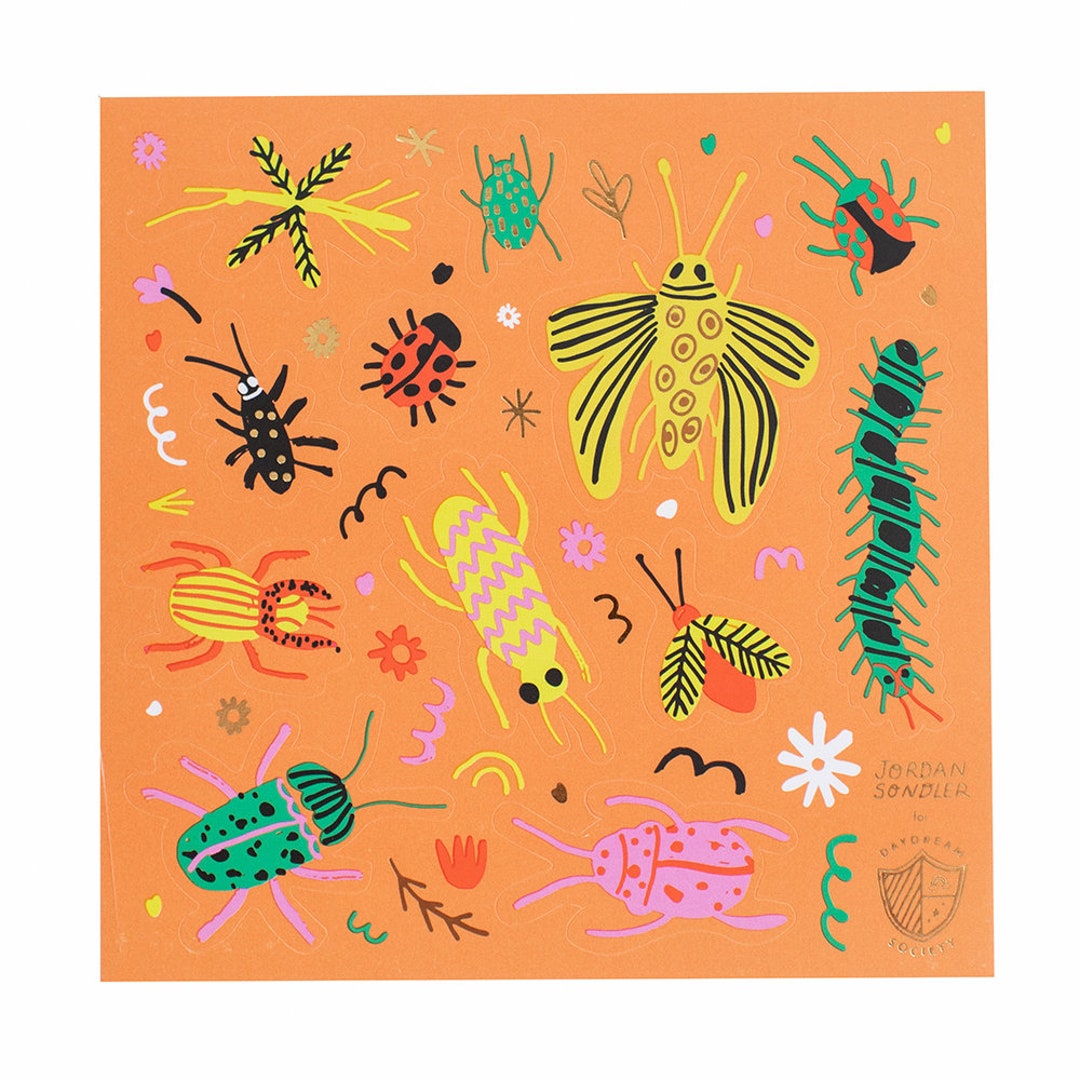 Bug Print Sticker Set - Pack of 4 - Etsy
