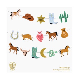 Cowboy Garland - Pack of 16