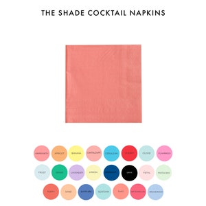 Shades Cocktail Napkins - Pack of 20 - 23 Color Options