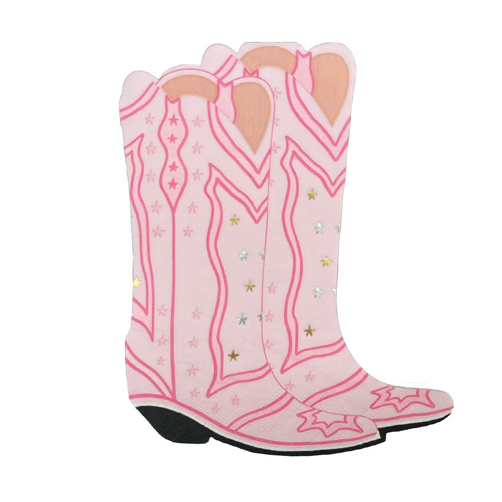 Cowgirl Boot Large Napkins - Pack of 16
