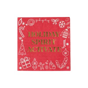 Holiday Spirit Activate Cocktail Napkins - Pack of 20