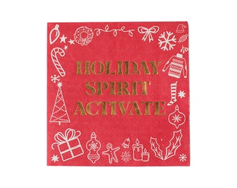 Holiday Spirit Activate Cocktail Napkins - 20 Pk.