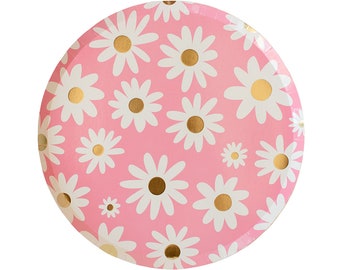 Daisy Dinner Plates  - Pack of 8