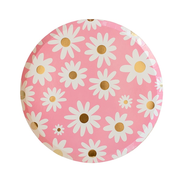 Peace & Love Daisy Dinner Plates  - 8 Pk.