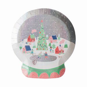 Snow Globe Large Plates - Pack of 8