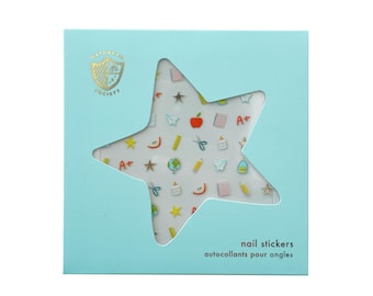 School Themed Nail Stickers - Pack of 1, 100 Stickers