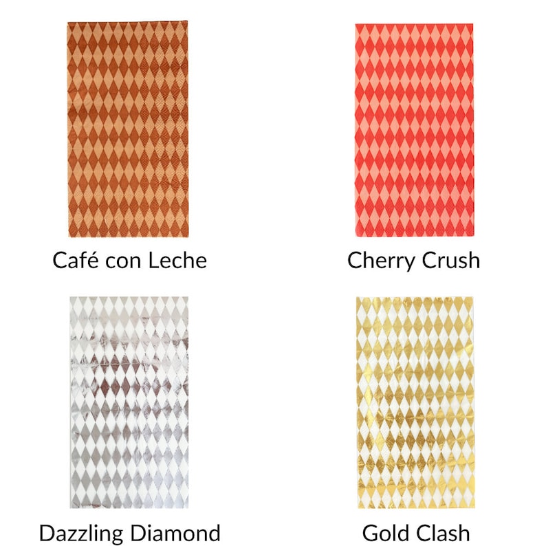 Jollity & Co Harlequin Check Guest Napkins - Thumbnail 4