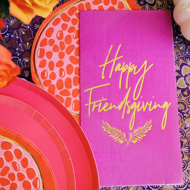"Happy Friendsgiving" Napkins - Thumbnail 2