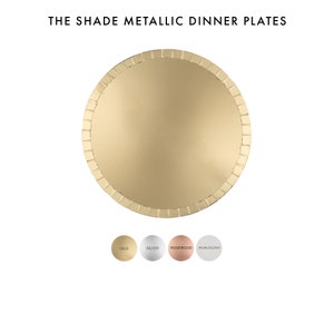 Shades Metallic Dinner Plates - Pack of 8 - 4 Color Options
