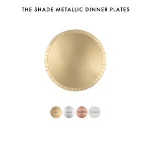 Shades Metallic Dessert Plates - Pack of 8 - 4 Color Options