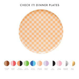 Checker Dinner Plate Etsy