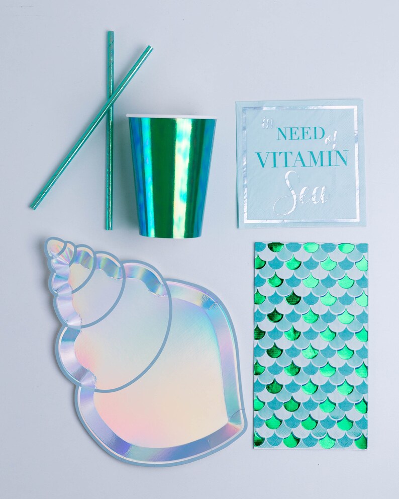 Shell Yeah Mermaid Guest Napkins - Thumbnail 3