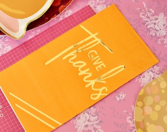 Give Thanks Guest Napkins - Pack of 16