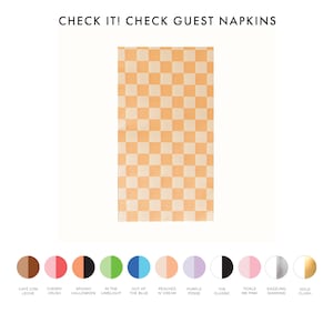 Checkered Guest Napkins - Pack of 16 -  11 Color Options