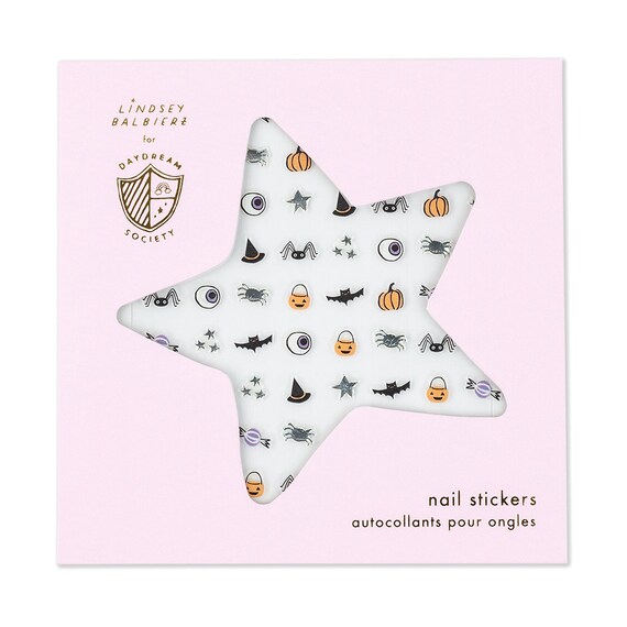 Hocus Pocus Halloween Nail Stickers: Silver Foil Accents