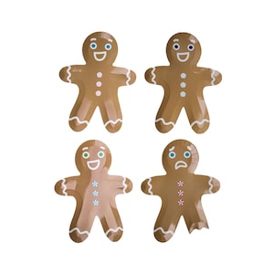 Gingerbread Man Plates - Pack of 8