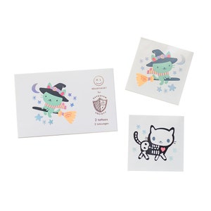 Halloween Cat Temporary Tattoos - Pack of 2