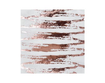Rose Gold and White Cocktail Napkins - Pack of 20