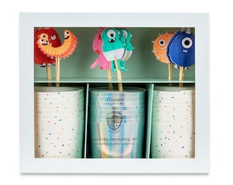 Little Monsters Cupcake Decorating Set: 24 Toppers & Baking Cups