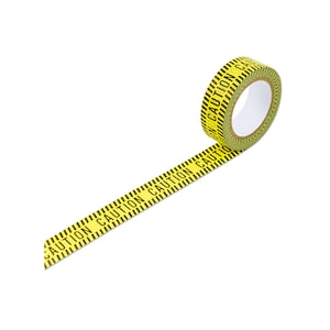 Under Construction Caution Washi Tape - Pack of 1, 10 meters