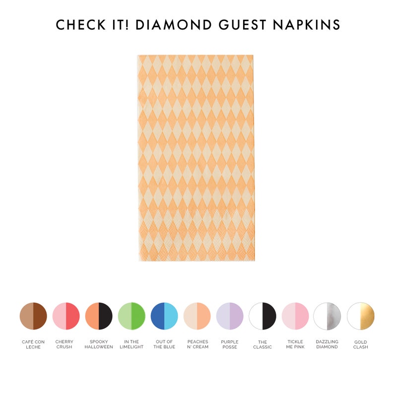 Jollity & Co Harlequin Check Guest Napkins - Thumbnail 3