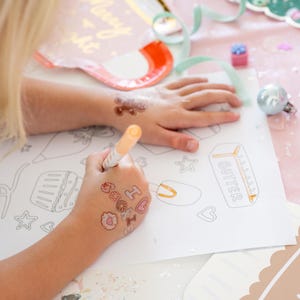 Christmas Cookie Themed Temporary Tattoos - Pack of 2